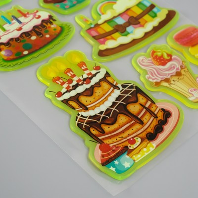 Интерьерные наклейки на стекло, окно «Сладости», силикон, фосфорные, 20×16 см