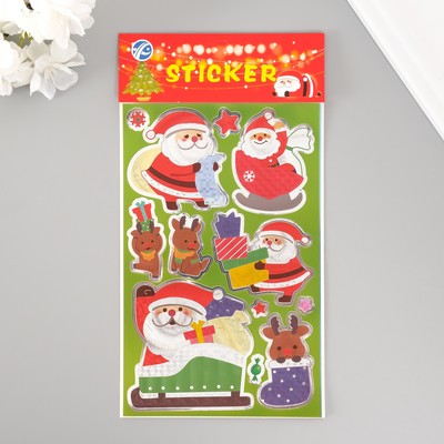 Наклейка интерьерная «Новый год», зелёная, 24.5×13.2 см