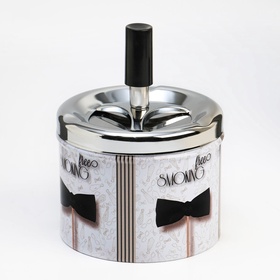 Пепельница для дома бездымная Smoking, для сигарет и стиков, 12×9 см, белая