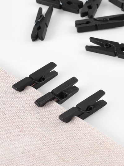 Прищепки для шитья, 3×0.9×0.3 см, 10 шт., чёрные