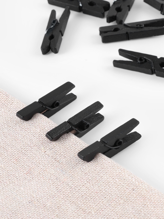 Прищепки для шитья, 3×0.9×0.3 см, 10 шт., чёрные - Фото 1