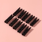 Прищепки для шитья, 3 × 0,9 × 0,3 см, 10 шт, цвет чёрный - Фото 2