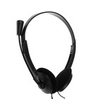 Наушники с микрофоном Luazon RX-13, накладные, кабель 2хJack 3.5 мм, 1.5 м, черные - Фото 3