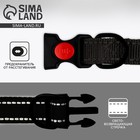 Ошейник из нейлона с фастексом 2 см, ОШ 27-40 см, черный 10502077