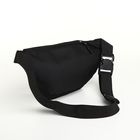 Сумка поясная на молнии, 30×10×14 см, с наружными карманами, чёрная - Фото 4