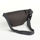Сумка поясная на молнии, 30×10×14 см, с наружными карманами, серая - Фото 4