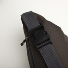 Сумка поясная на молнии, 30×10×14 см, с наружными карманами, серая - Фото 5