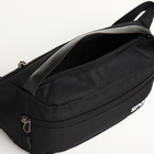 Сумка поясная на молнии, 2 наружных кармана, 36×10×14 см, чёрная - Фото 6