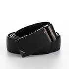 Ремень мужской для полных, ширина 3.5 см, пряжка автомат, чёрный - Фото 2