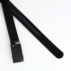 Ремень мужской для полных, ширина 3.5 см, пряжка автомат, чёрный - Фото 3