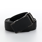 Ремень мужской, ширина 3,5 см, пряжка автомат, цвет чёрный - фото 25398779