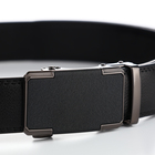 Ремень мужской, ширина 3,5 см, пряжка автомат, цвет чёрный - фото 25398783