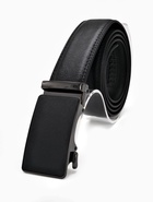 Ремень мужской, 126×3.5 см, натуральная кожа, пряжка автомат, чёрный - Фото 2