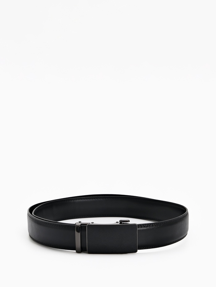 Ремень мужской, ширина 3.5 см, пряжка автомат, чёрный - Фото 1