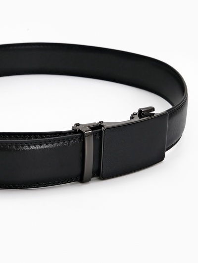 Ремень мужской, ширина 3.5 см, пряжка автомат, чёрный