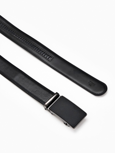 Ремень мужской, ширина 3.5 см, пряжка автомат, чёрный