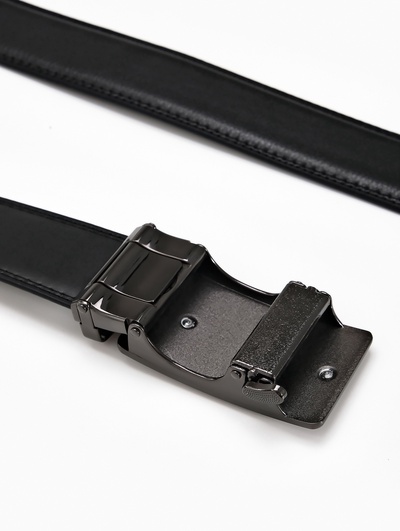 Ремень мужской, ширина 3.5 см, пряжка автомат, чёрный