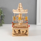 Сувенир музыкальный механический «Фигурка карусель: мишка на лебеде», дерево, 10×10×19 см - Фото 2