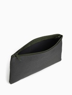 Косметичка-пенал на молнии, плоская, маленькая, однотонная, хаки - Фото 2