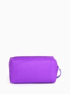 Косметичка на молнии объёмная, с ручкой, маленькая, сиреневый - Фото 2
