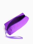 Косметичка на молнии объёмная, с ручкой, маленькая, сиреневый - Фото 3