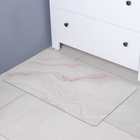 Коврик для дома Доляна «Мрамор», влаговпитывающий, 49×79 см, розовый - Фото 8