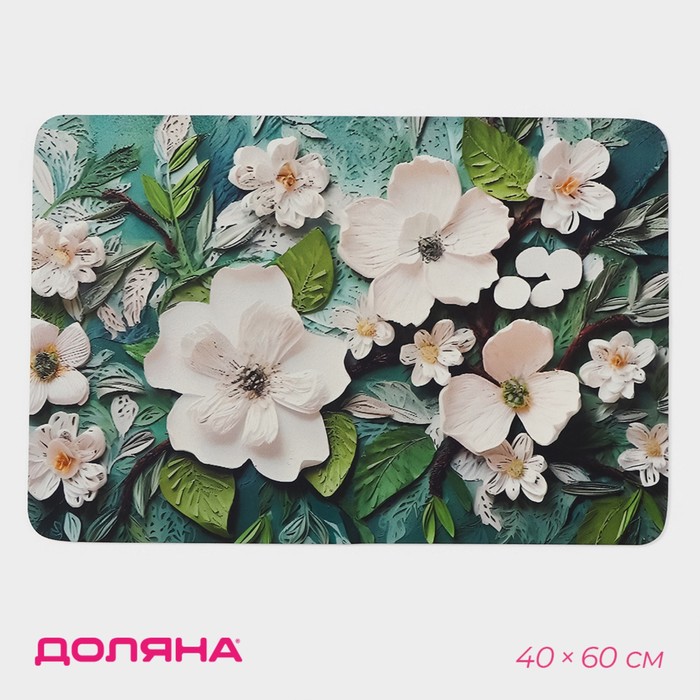 Коврик для дома «Доляна» Wild Flora, влаговпитывающий, 40×60 см