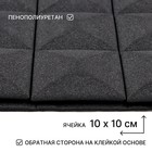 Панель шумопоглощающая – поролон акустический, самоклеящийся, гриб, 500×500×30 мм, цвет чёрный - Фото 2