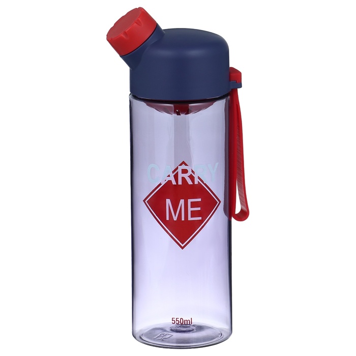 Бутылка для воды, 550 мл, 22.5×6.7 см, сито, фиолетовая - Фото 1