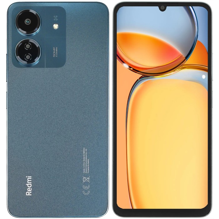 

Смартфон Xiaomi Redmi 13C, 6.74", 8Гб, 256Гб, 50 Мп, 8 Мп, 2 Sim, LTE, NFC, 5000мАч, синий