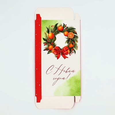 Коробка для шоколада «С Новым годом!», с окном, 17×8.5×1.5 см
