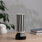 Ваза «Пикассо», ручная роспись, полосы узор, 26×11 см, керамика, чёрно-белая - Фото 2