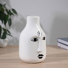 Ваза «Пикассо», снежинка, 21×11 см, ручная роспись, керамика, чёрно-белая - Фото 2