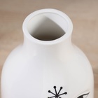 Ваза «Пикассо», снежинка, 21×11 см, ручная роспись, керамика, чёрно-белая - Фото 4