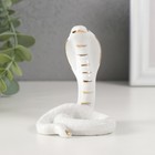 Сувенир керамика "Белая кобра" с золотом 5х6,2х7,7 см - фото 25342532