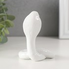 Сувенир керамика "Белая кобра" с золотом 5х6,2х7,7 см - фото 25342533