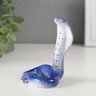 Сувенир керамика "Синяя кобра" с золотом 5х6,2х7,7 см - фото 25342535