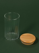 Органайзер для хранения ватных палочек BAMBOO, ребристый, с крышкой, d=6.5×10 см, прозрачный - Фото 4