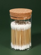 Органайзер для хранения ватных палочек, d=6.5×10 см, прозрачный, коричневый - Фото 3