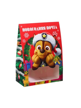 Коробка подарочная складная «Новогодняя почта», 20×28×10 см, Щенячий патруль