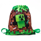 Сумка детская «Пиксели», 35×30 см, зелёная - Фото 4