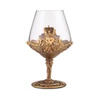 Бокал для коньяка "Лев", 550 мл, золото, подарочная коробка - Фото 3