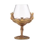 Бокал для коньяка "Лев", 550 мл, золото, подарочная коробка - Фото 4