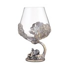 Бокал для коньяка "Охота на кабана", 550 мл, бронза, подарочная коробка - Фото 3