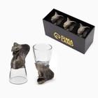 Рюмки для водки «Кобра», набор на 3 персоны, стопка 50 мл, бронза - Фото 2