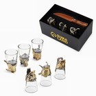 Подарочный набор 4 в 1 «Лучший рыбак»: 3 рюмки для водки по 50 мл, нож, бронза - Фото 4