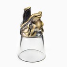 Подарочный набор 4 в 1 «Удачная рыбалка»: 3 рюмки для водки по 50 мл, воблер, бронза - Фото 3