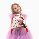 Рюкзак - мешок детский новогодний «Котик в шапке», 35×30 см - Фото 9