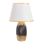 Лампа настольная «София» 1×40 Вт Е14 черный/золото 24×24×40 см - фото 4675149