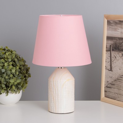 Лампа настольная «Жизель» 1×40 Вт Е14 розовый 20×20×32 см
